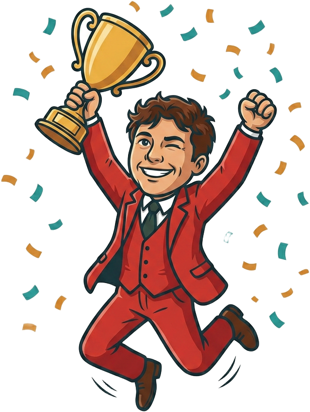 Feffe lifting a trophy Feffe lifting a trophy